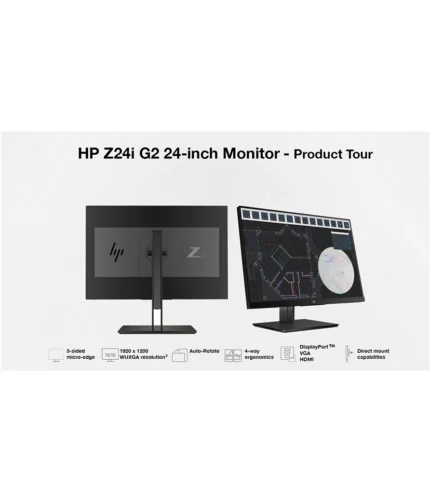 مانیتور اچ پی استوک 24 اینچ ips مدل HP Z24i G2