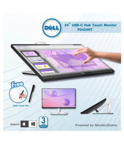 مانیتور دل لمسی 24 اینچ IPS مدل Dell P2424HT