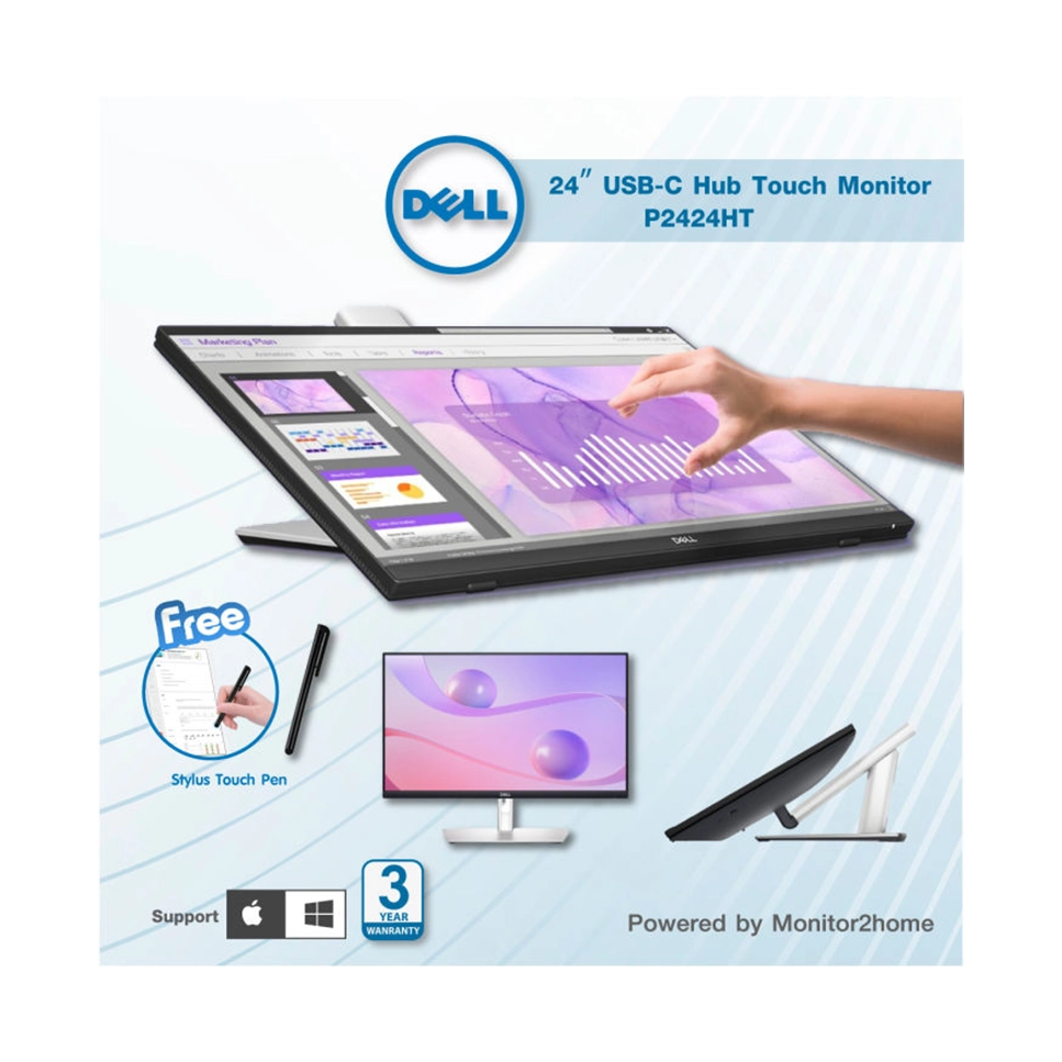 dell p2424ht touch مانیتور دل لمسی 24 اینچ IPS مدل Dell P2424HT